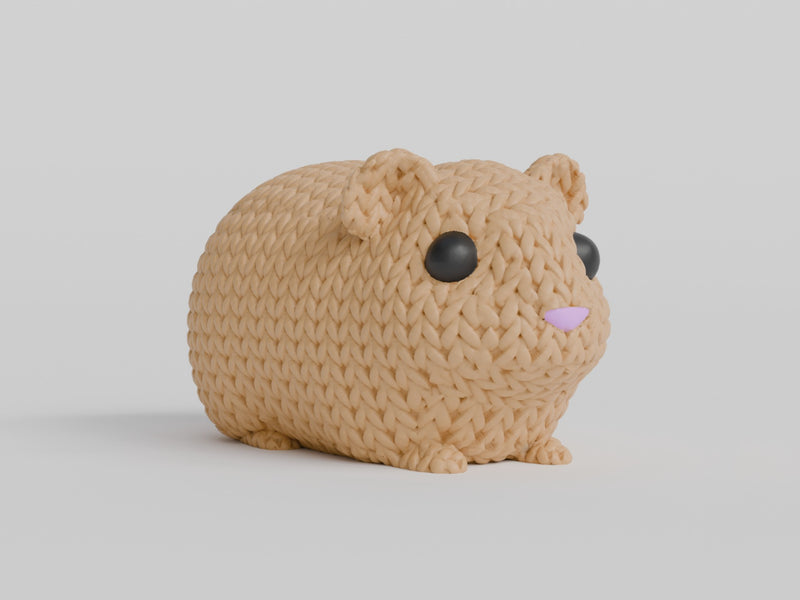 Knitted Guinea Pig - 3D printed home decor