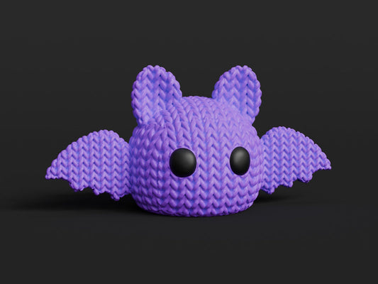 Knitted Halloween Bat - 3D printed home decor