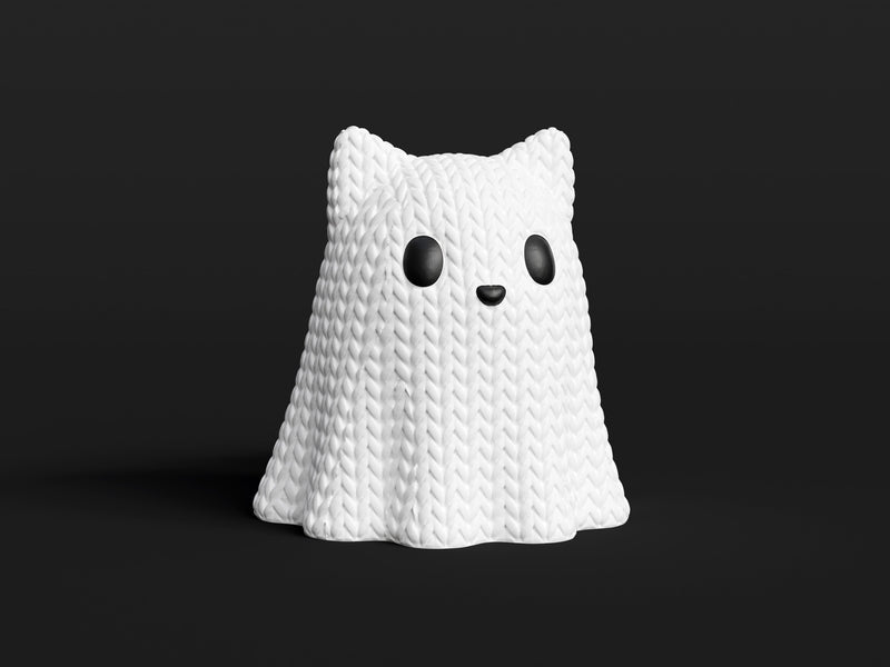 Knitted Halloween Cat Ghost - image 4