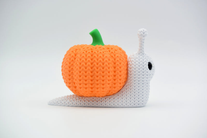 Knitted Halloween Pumpkin Snail - image 2
