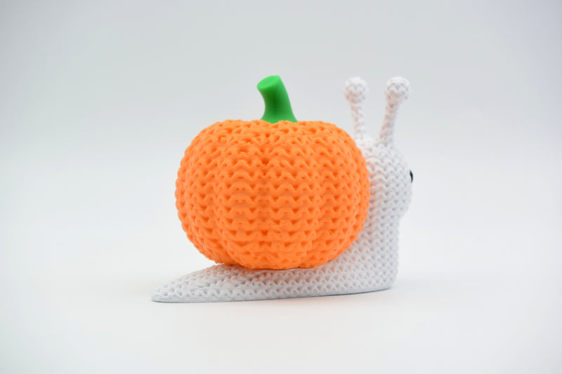 Knitted Halloween Pumpkin Snail - image 3