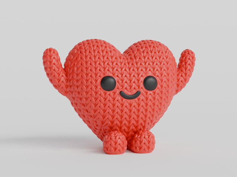 Knitted Heart Buddy - Valentine's Day - image 4