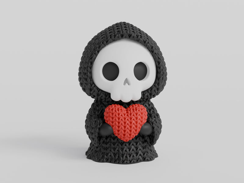 Knitted Heart Grim Reaper - Halloween - image 4