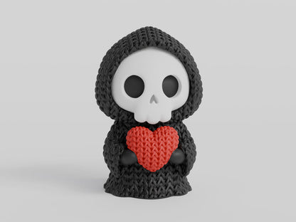 Knitted Heart Grim Reaper - Halloween - image 4