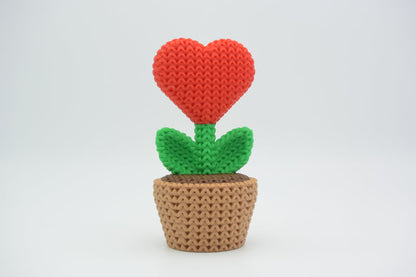 Knitted Heart Plant In a Pot (3 Filament Changes) - image 2