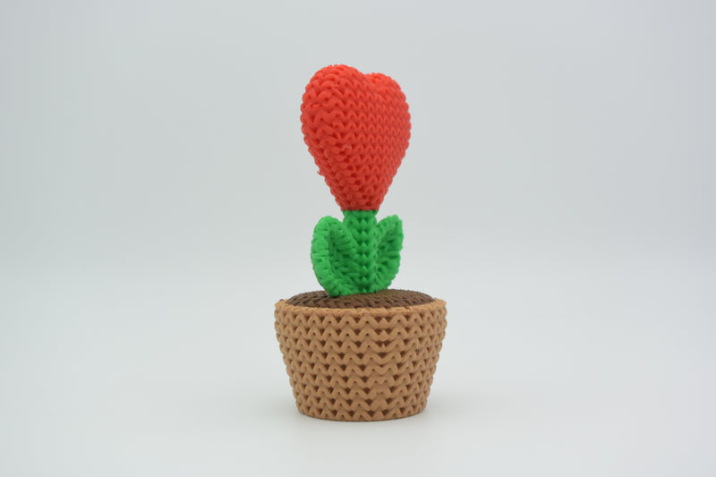Knitted Heart Plant In a Pot (3 Filament Changes) - image 3