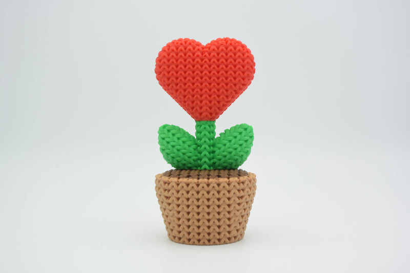 Knitted Heart Plant In a Pot (3 Filament Changes) - image 4