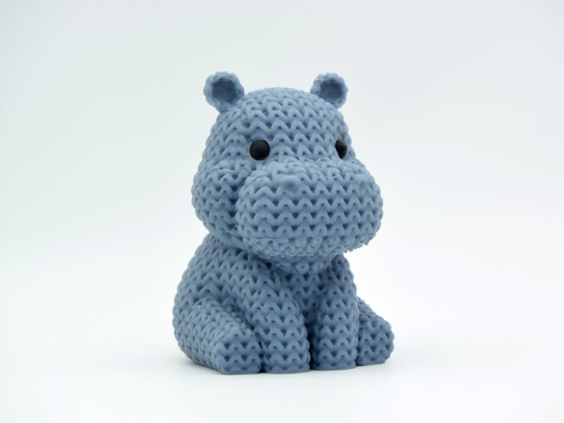 Knitted Hippo - 3D printed home decor