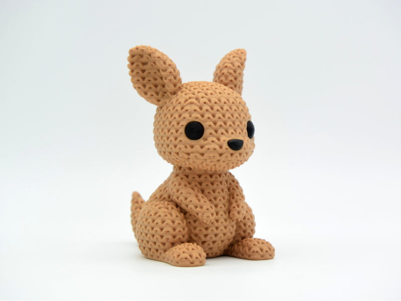 Knitted Kangaroo - 3D printed home decor