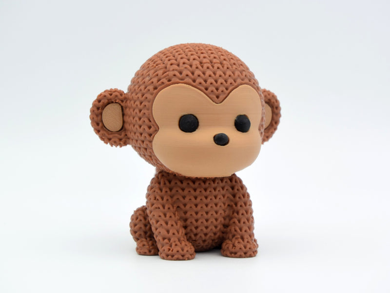Knitted Monkey - 3D printed home decor
