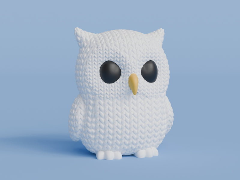 Knitted Owl - 3D printed home decor