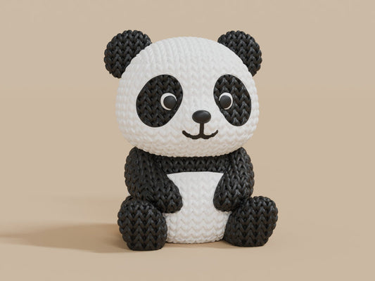 Knitted Panda - 3D printed home decor