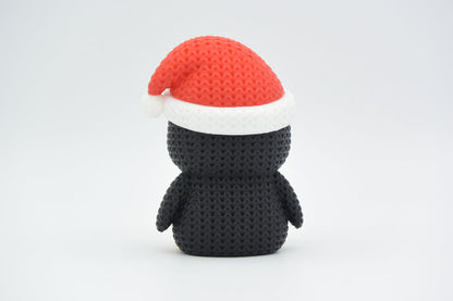 Knitted Penguin with Santa Hat - Christmas - image 3