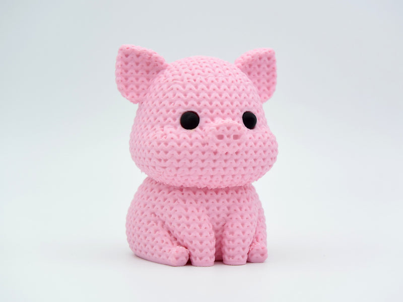 Knitted Pig - 3D printed home decor