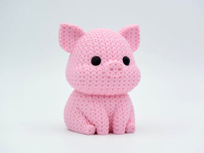 Knitted Pig - 3D printed home decor