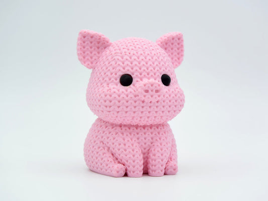 Knitted Pig - 3D printed home decor