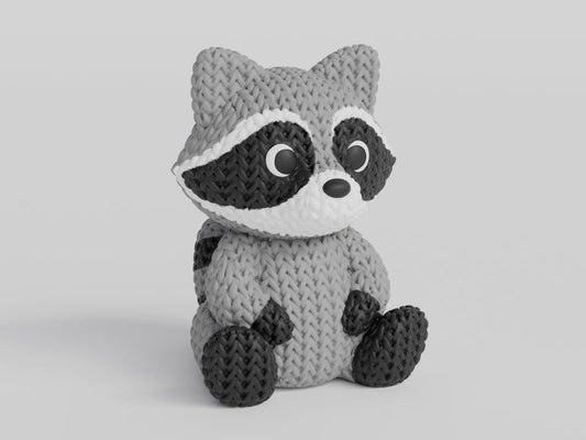 Knitted Raccoon - 3D printed home decor