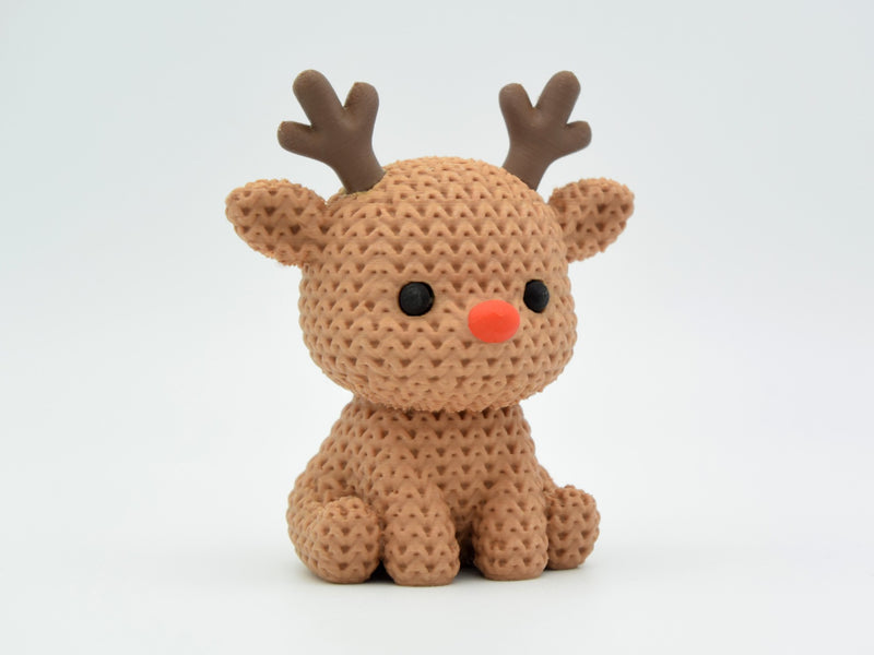 Knitted Reindeer - Christmas - 3D printed home decor