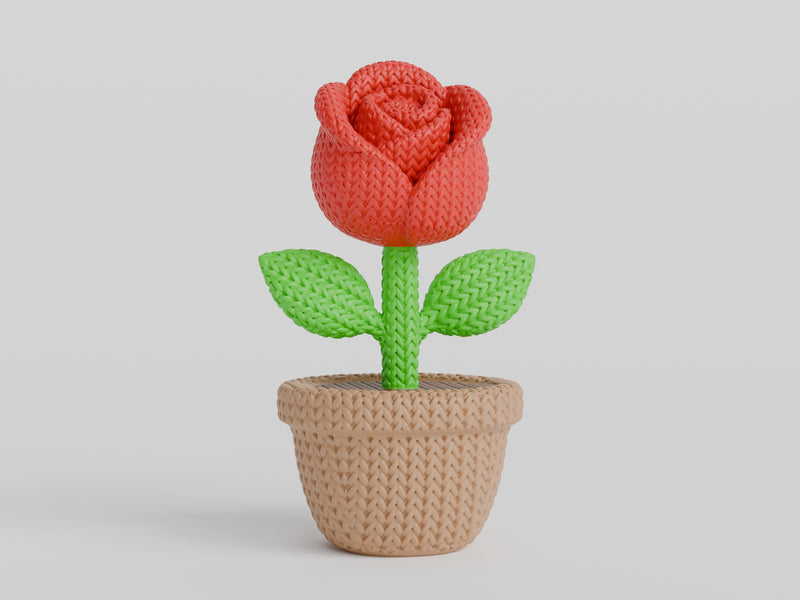 Knitted Rose - Valentine's Day - image 5