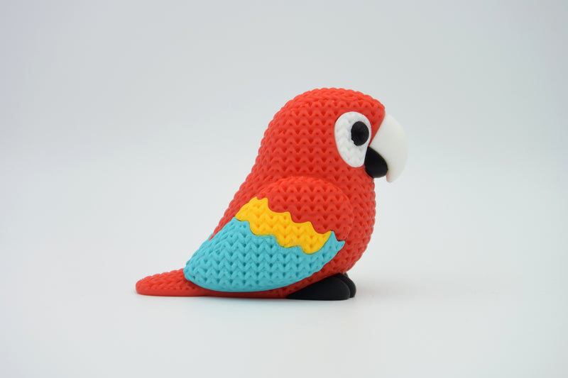 Knitted Scarlet Macaw Parrot - image 3