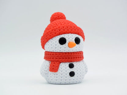 Knitted Snowman - Christmas - 3D printed home decor