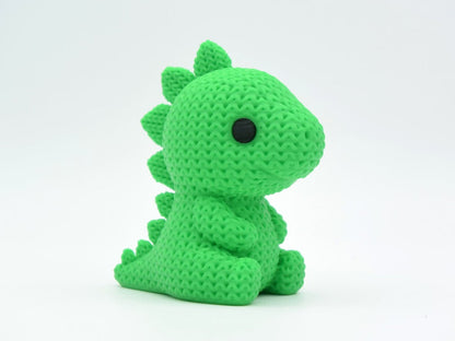Knitted Stegosaurus Dinosaur - 3D printed home decor