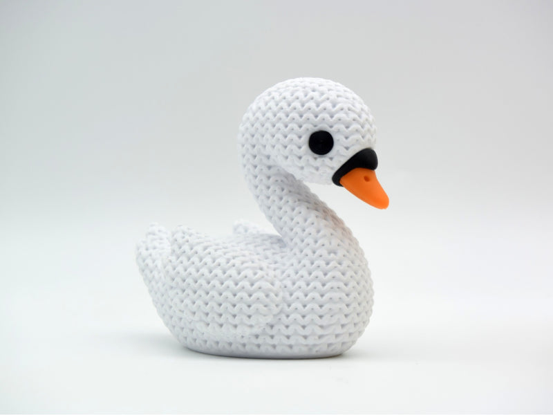 Knitted Swan - 3D printed home decor