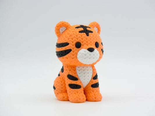 Knitted Tiger - 3D printed home decor