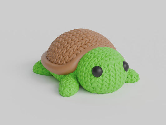 Knitted Turtle - 3D printed home decor