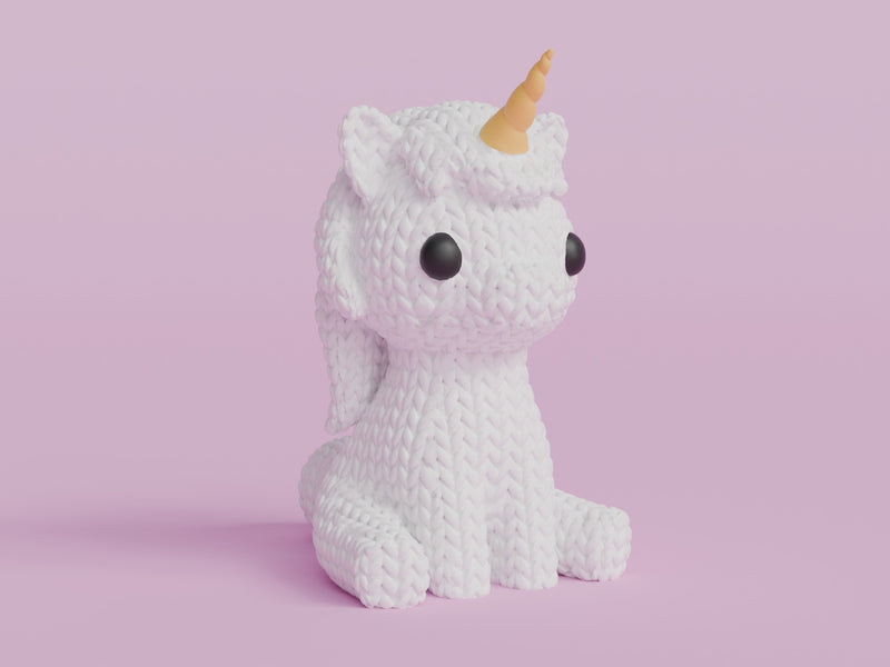 Knitted Unicorn - 3D printed home decor