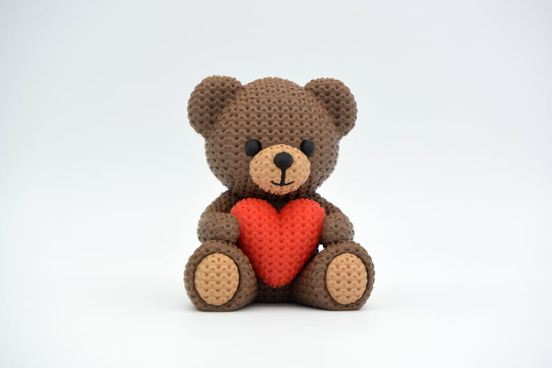 Knitted Valentine's Day Teddy Bear - image 4