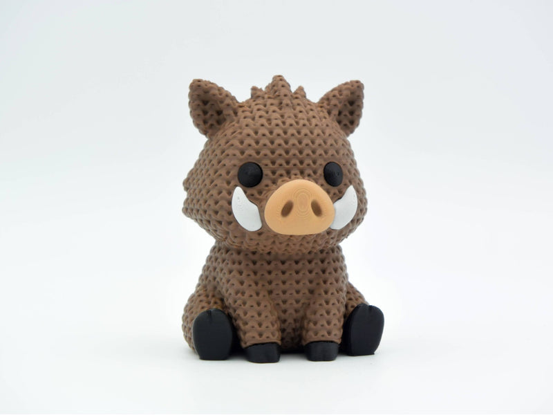 Knitted Wild Boar - 3D printed home decor