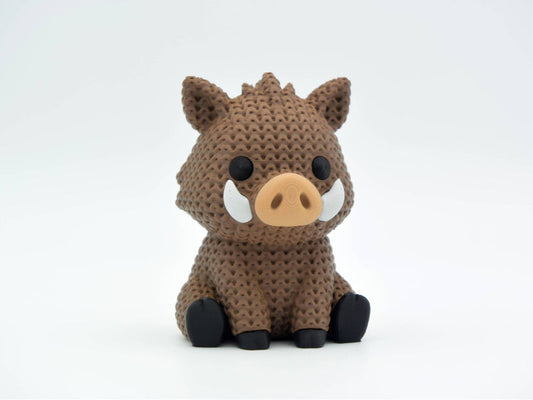 Knitted Wild Boar - 3D printed home decor